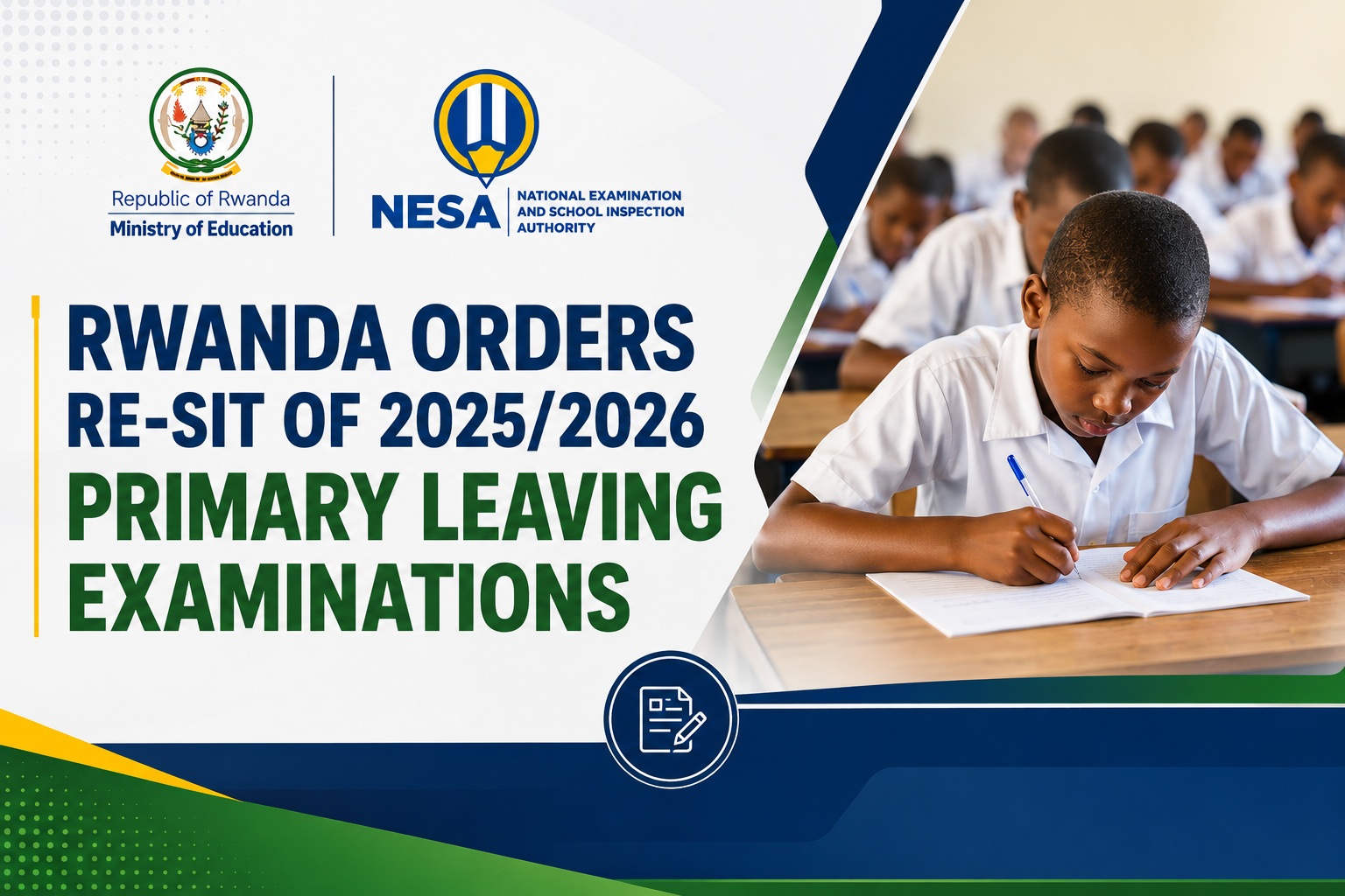 Rwanda Orders Primary Leaving Exam Re-Sit After Cheating Confirmed