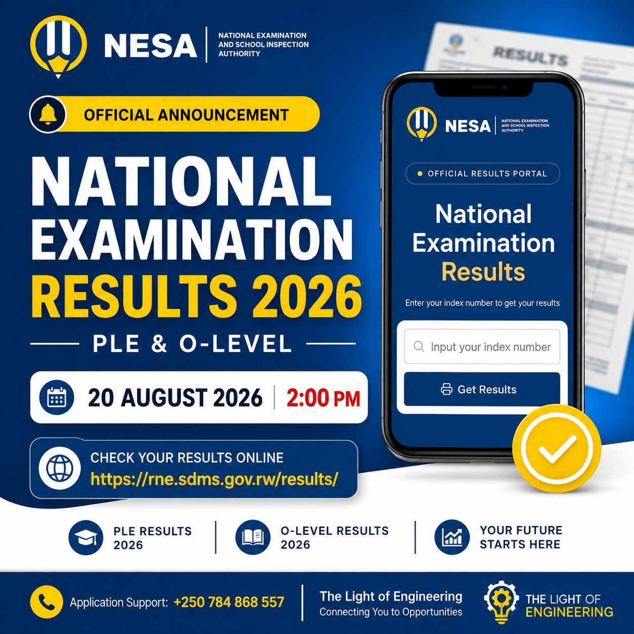 Rwanda National Examination Results 2026 – NESA PLE and O-Level Results